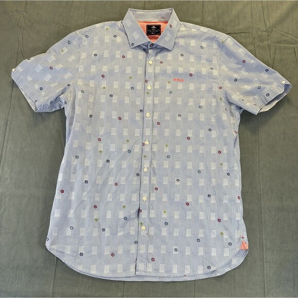 NZA New Zealand Auckland Arawata Button Shirt Mens XL Flowers Short Sleeve AOP - Picture 1 of 8